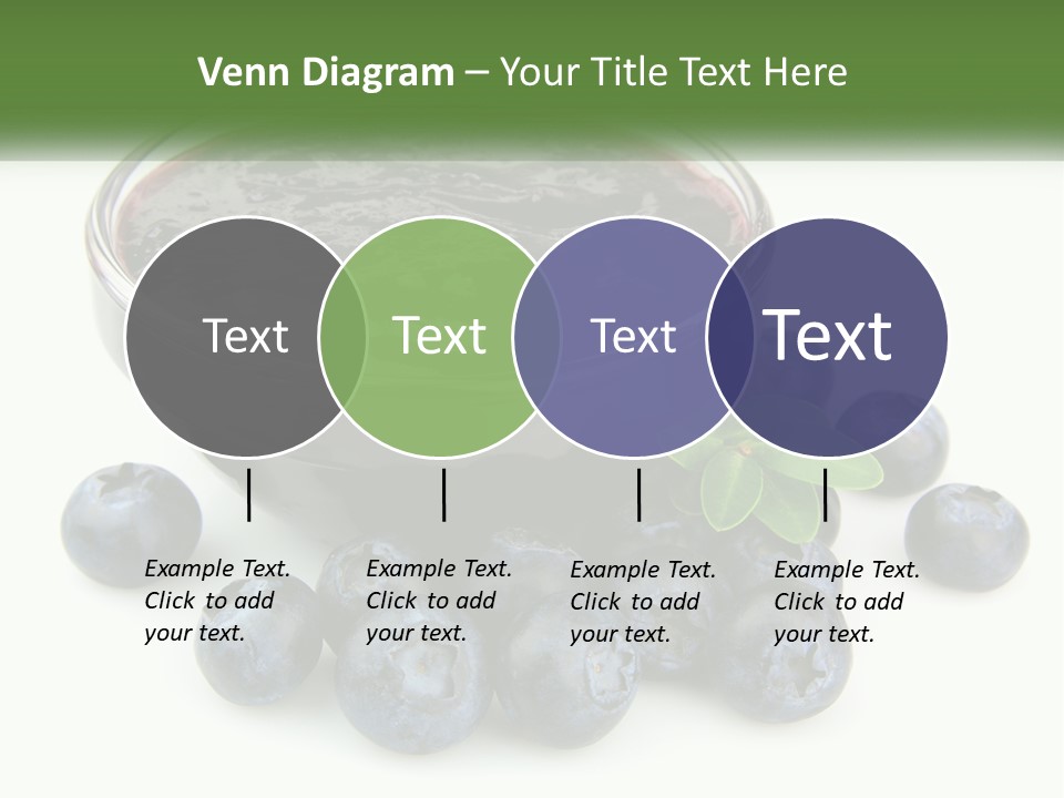 A Bowl Of Blueberries Next To Some Blueberries PowerPoint Template