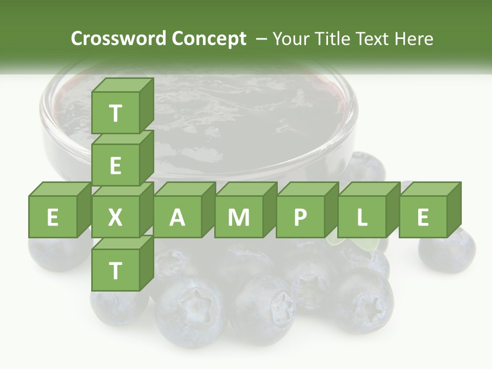 A Bowl Of Blueberries Next To Some Blueberries PowerPoint Template