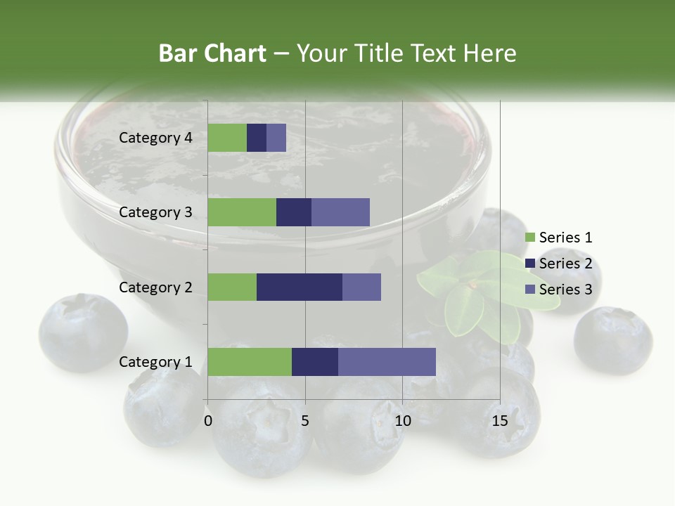 A Bowl Of Blueberries Next To Some Blueberries PowerPoint Template