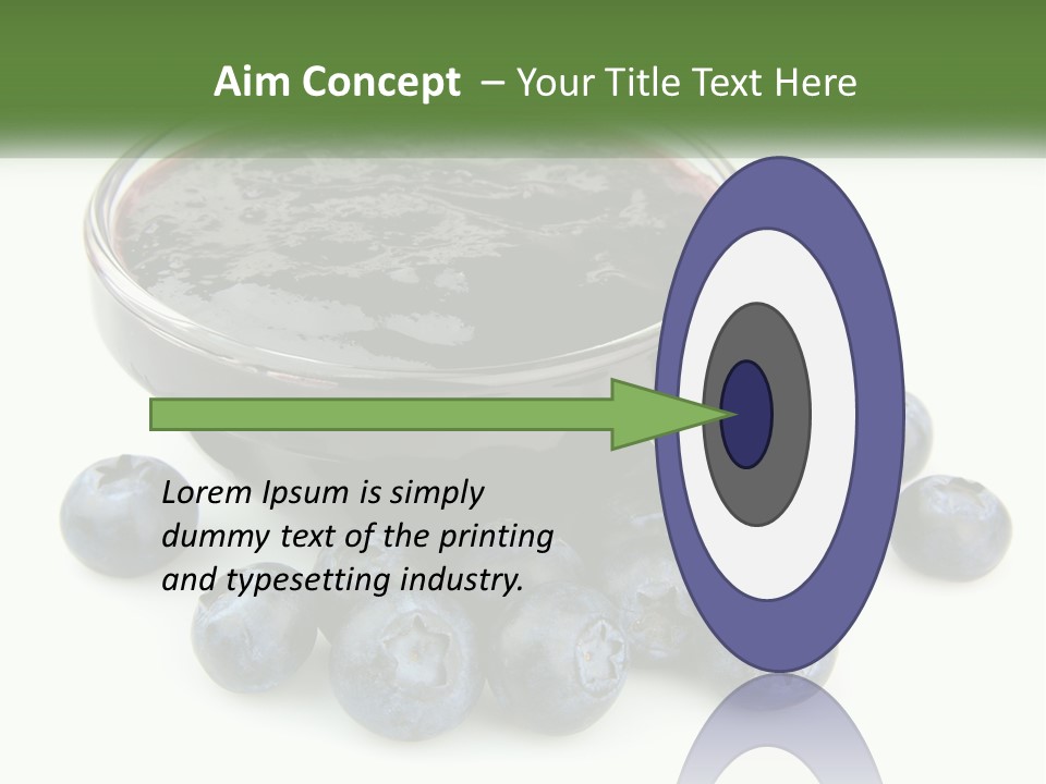 A Bowl Of Blueberries Next To Some Blueberries PowerPoint Template