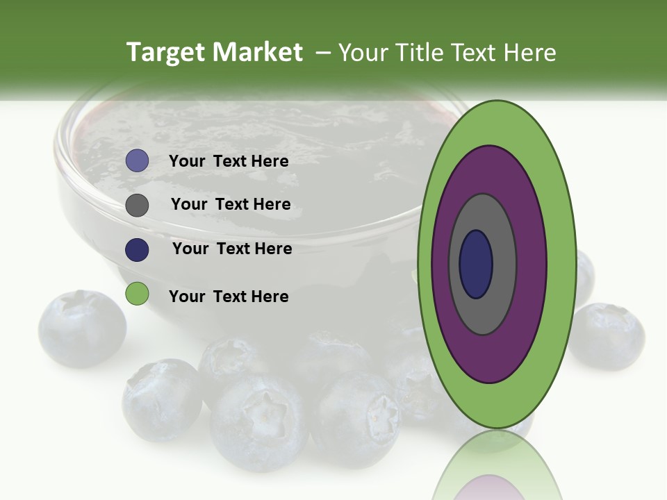 A Bowl Of Blueberries Next To Some Blueberries PowerPoint Template