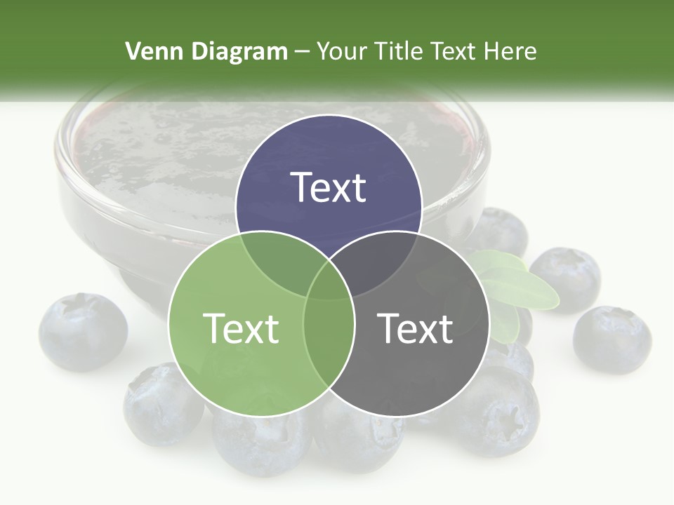 A Bowl Of Blueberries Next To Some Blueberries PowerPoint Template