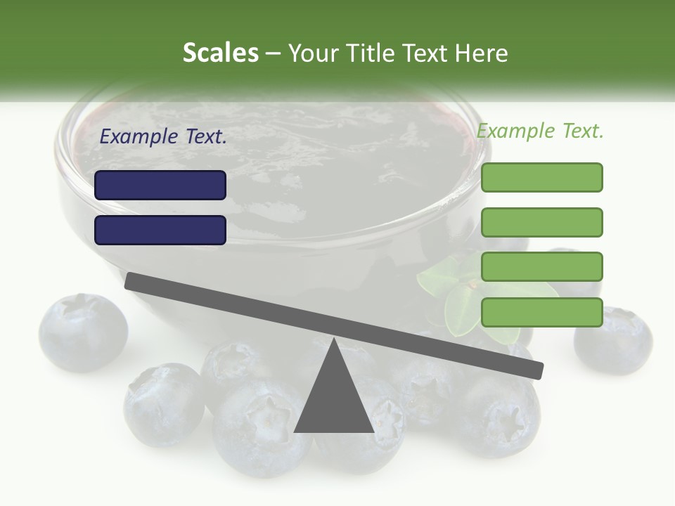 A Bowl Of Blueberries Next To Some Blueberries PowerPoint Template