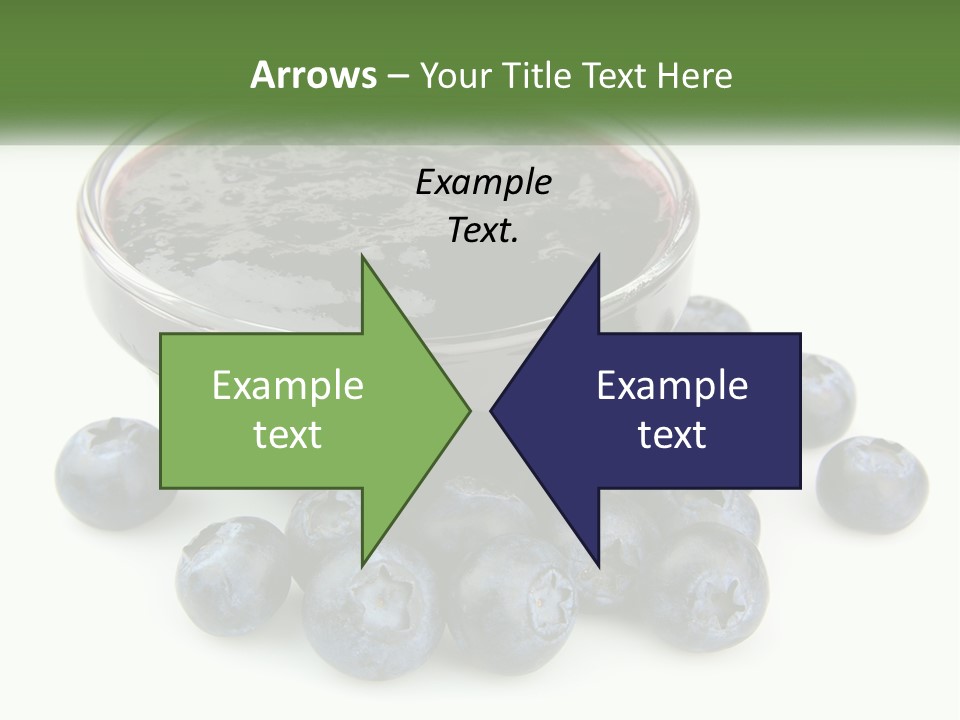 A Bowl Of Blueberries Next To Some Blueberries PowerPoint Template
