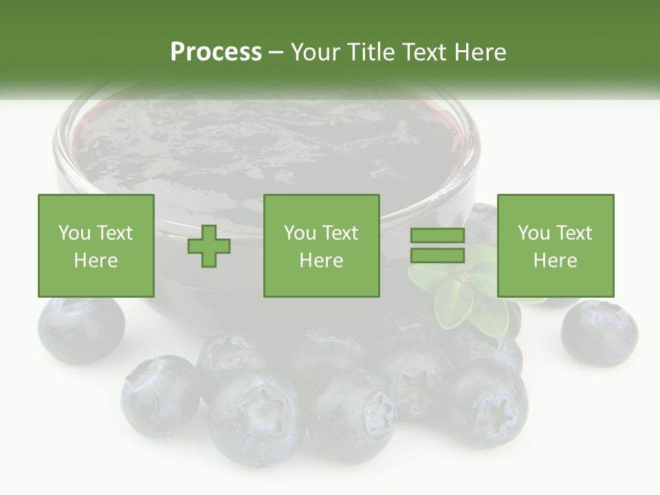 A Bowl Of Blueberries Next To Some Blueberries PowerPoint Template