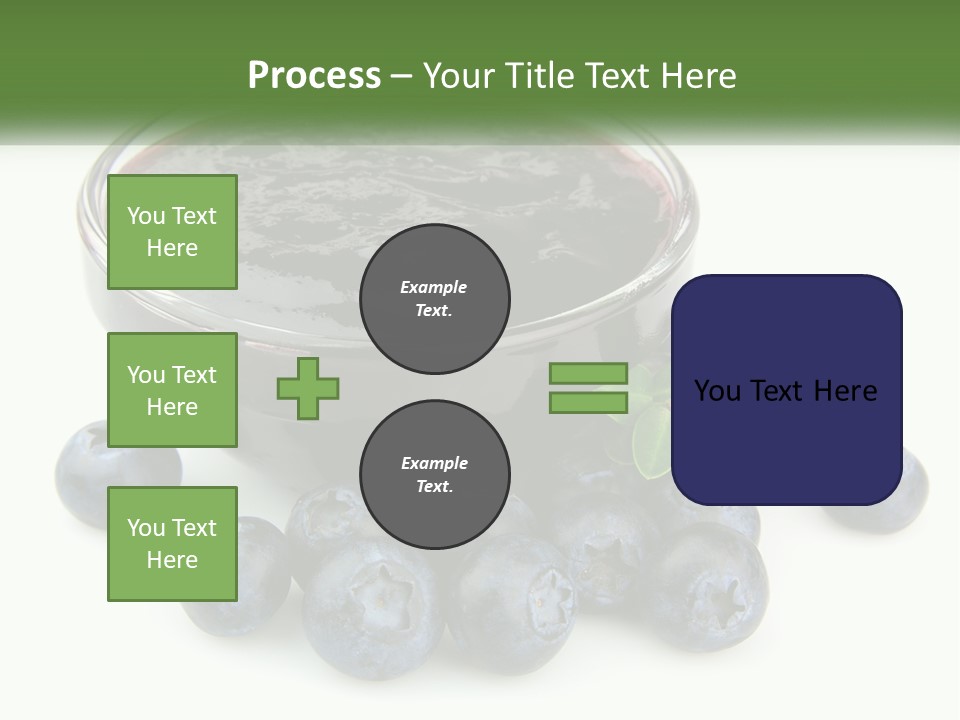 A Bowl Of Blueberries Next To Some Blueberries PowerPoint Template