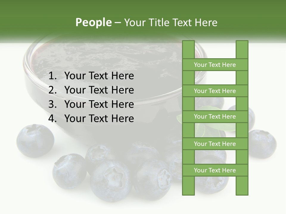 A Bowl Of Blueberries Next To Some Blueberries PowerPoint Template
