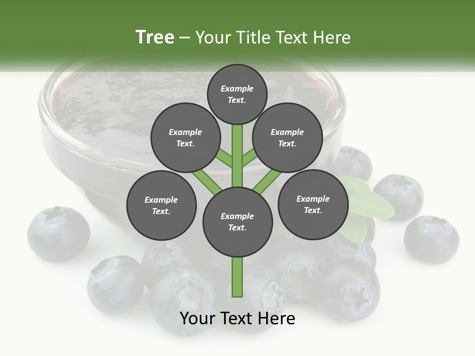 A Bowl Of Blueberries Next To Some Blueberries PowerPoint Template