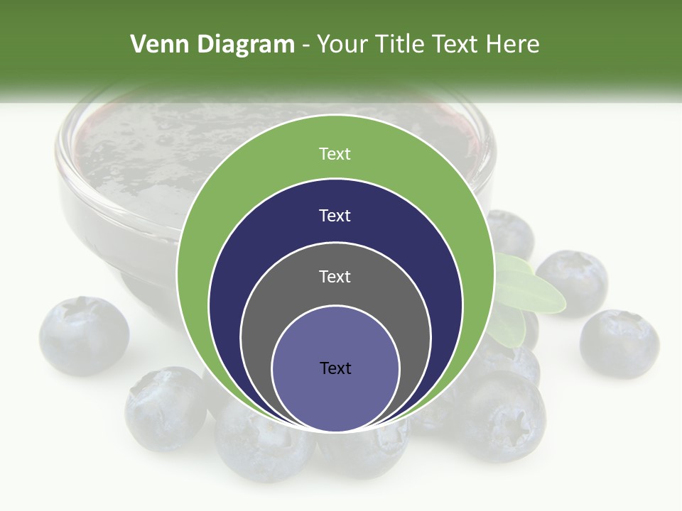 A Bowl Of Blueberries Next To Some Blueberries PowerPoint Template