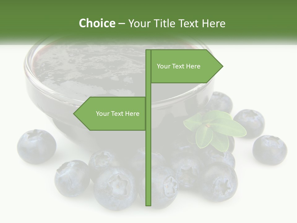 A Bowl Of Blueberries Next To Some Blueberries PowerPoint Template