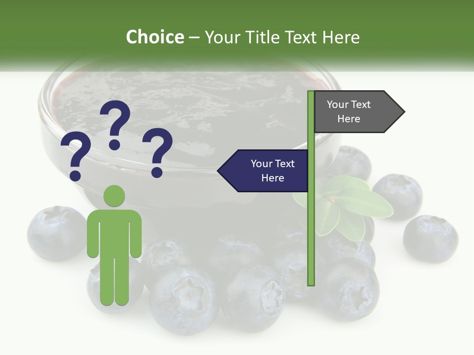 A Bowl Of Blueberries Next To Some Blueberries PowerPoint Template