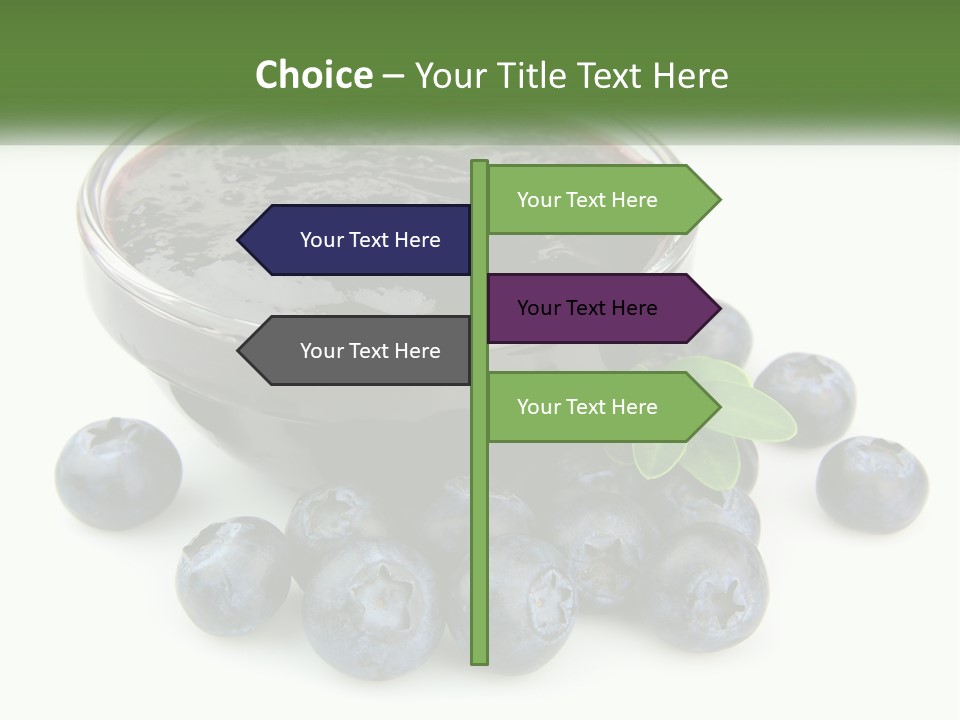 A Bowl Of Blueberries Next To Some Blueberries PowerPoint Template