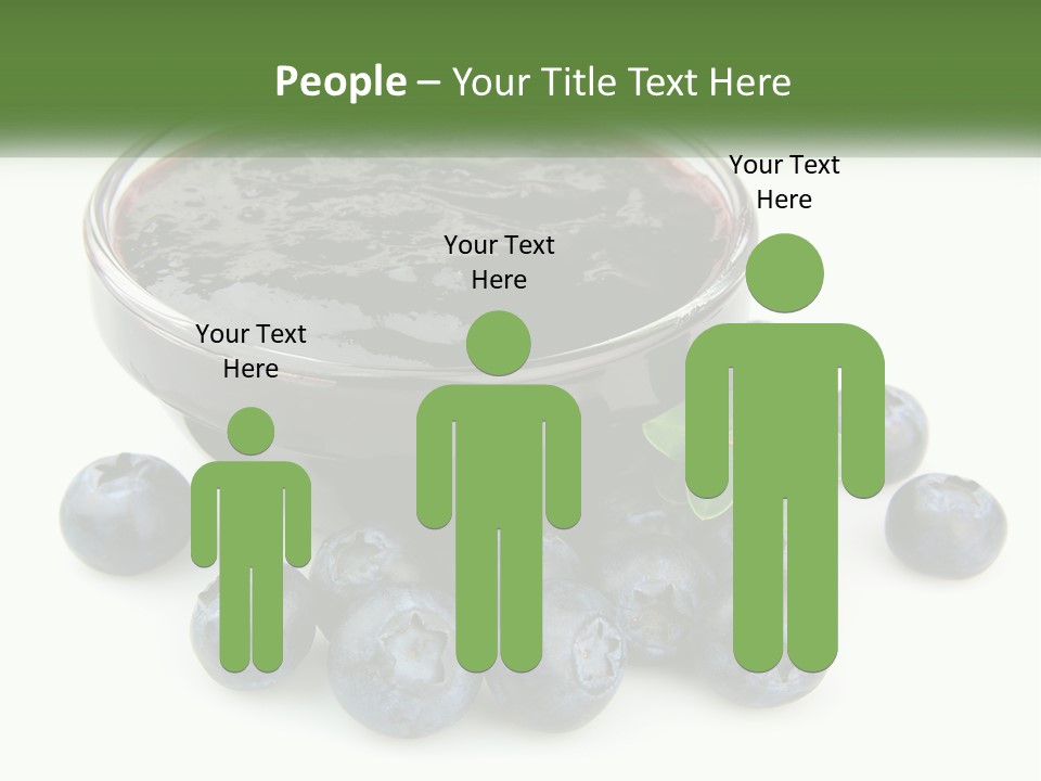 A Bowl Of Blueberries Next To Some Blueberries PowerPoint Template