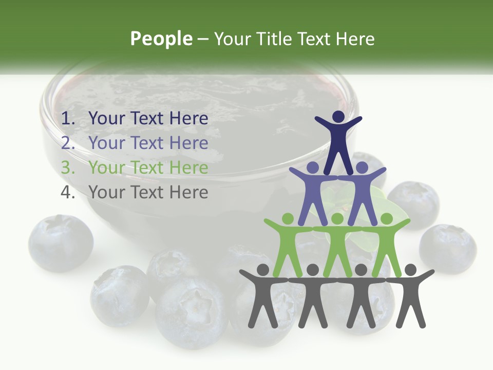 A Bowl Of Blueberries Next To Some Blueberries PowerPoint Template