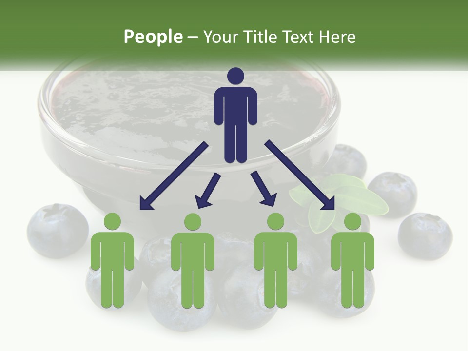 A Bowl Of Blueberries Next To Some Blueberries PowerPoint Template