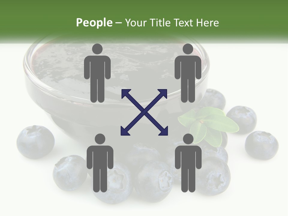 A Bowl Of Blueberries Next To Some Blueberries PowerPoint Template