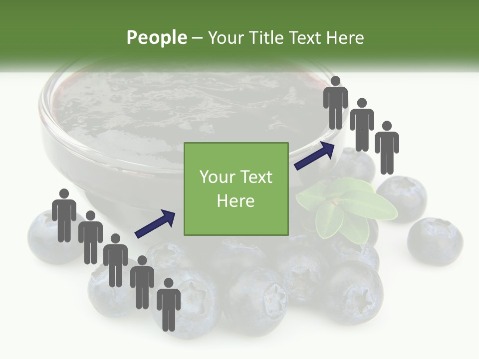 A Bowl Of Blueberries Next To Some Blueberries PowerPoint Template