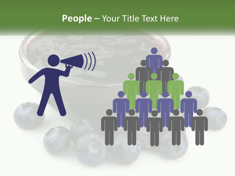 A Bowl Of Blueberries Next To Some Blueberries PowerPoint Template