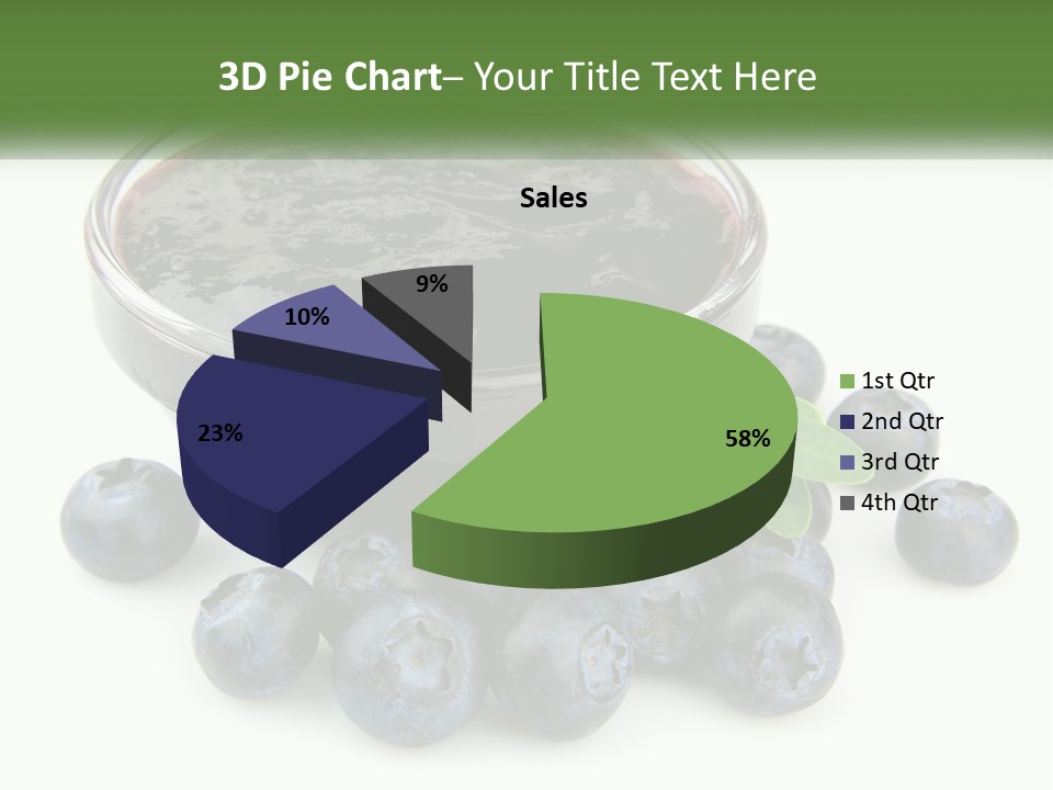 A Bowl Of Blueberries Next To Some Blueberries PowerPoint Template