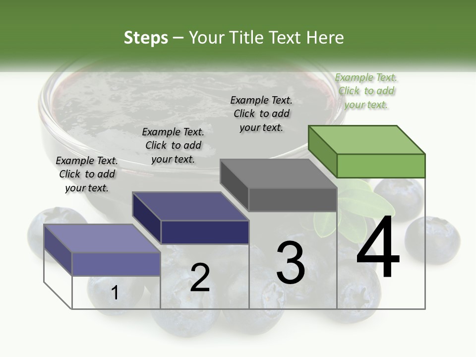 A Bowl Of Blueberries Next To Some Blueberries PowerPoint Template