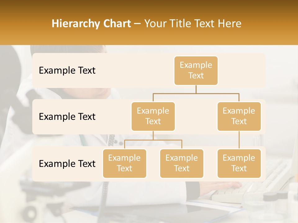A Man In A Lab Coat Using A Laptop Computer PowerPoint Template