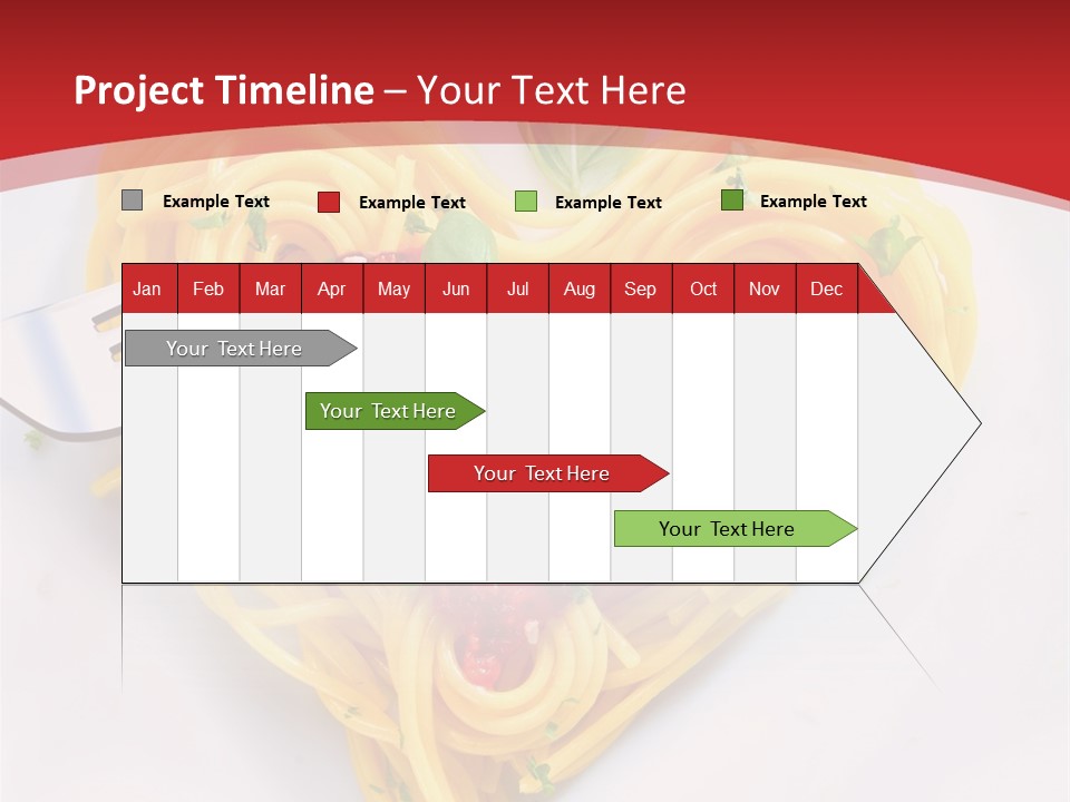 A Plate Of Spaghetti With A Heart Shaped Fork On It PowerPoint Template
