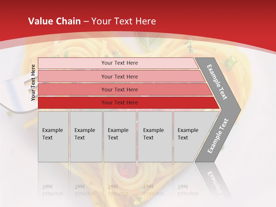 A Plate Of Spaghetti With A Heart Shaped Fork On It PowerPoint Template