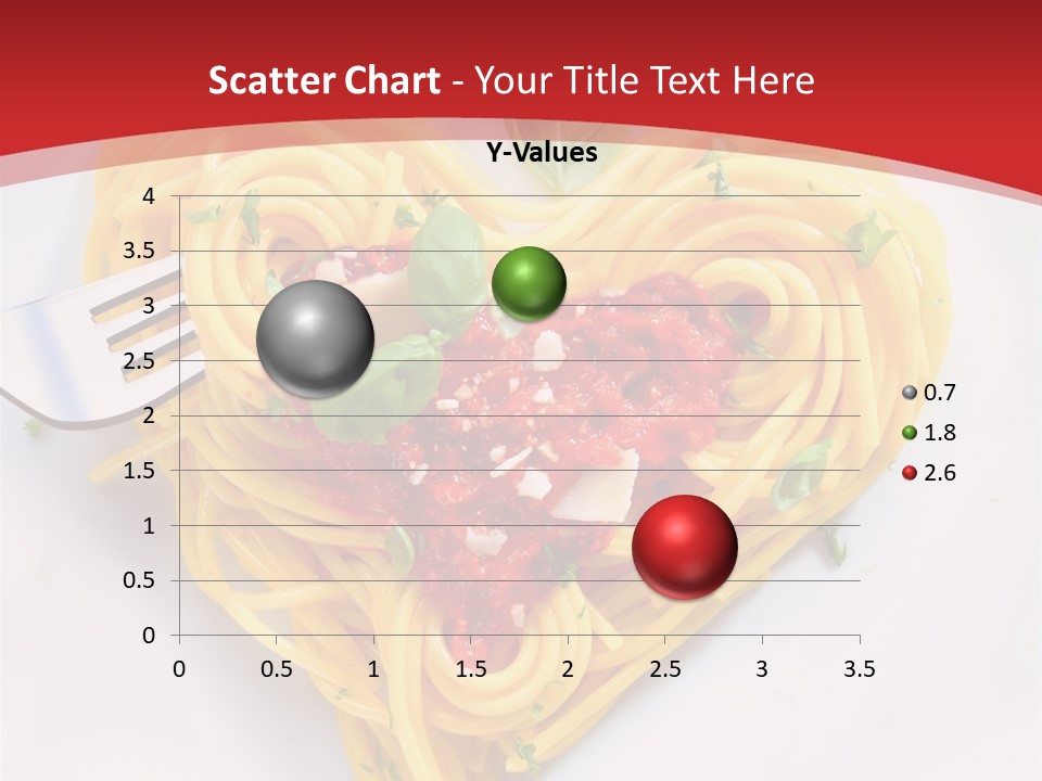 A Plate Of Spaghetti With A Heart Shaped Fork On It PowerPoint Template