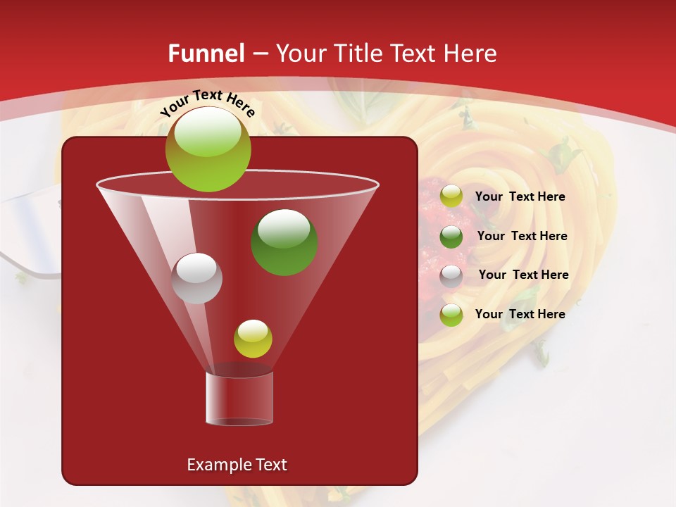 A Plate Of Spaghetti With A Heart Shaped Fork On It PowerPoint Template