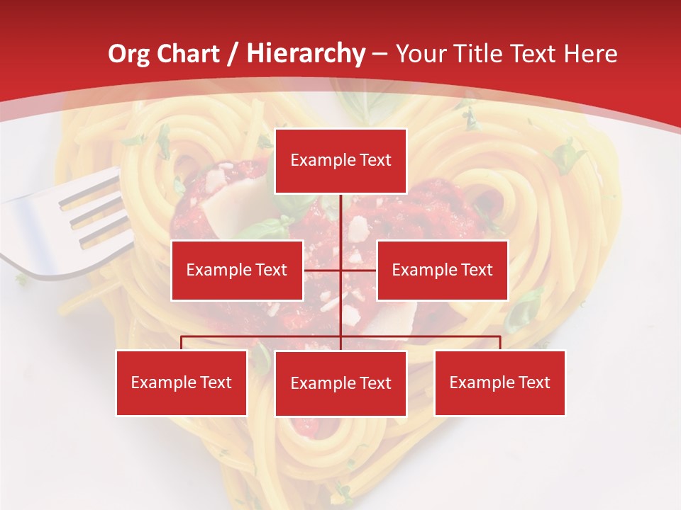 A Plate Of Spaghetti With A Heart Shaped Fork On It PowerPoint Template