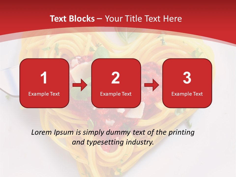 A Plate Of Spaghetti With A Heart Shaped Fork On It PowerPoint Template