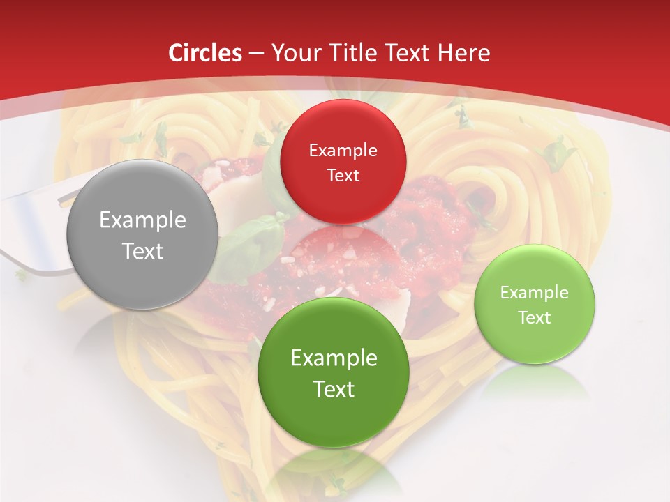 A Plate Of Spaghetti With A Heart Shaped Fork On It PowerPoint Template