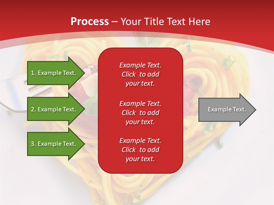 A Plate Of Spaghetti With A Heart Shaped Fork On It PowerPoint Template