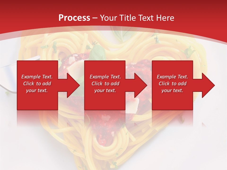 A Plate Of Spaghetti With A Heart Shaped Fork On It PowerPoint Template