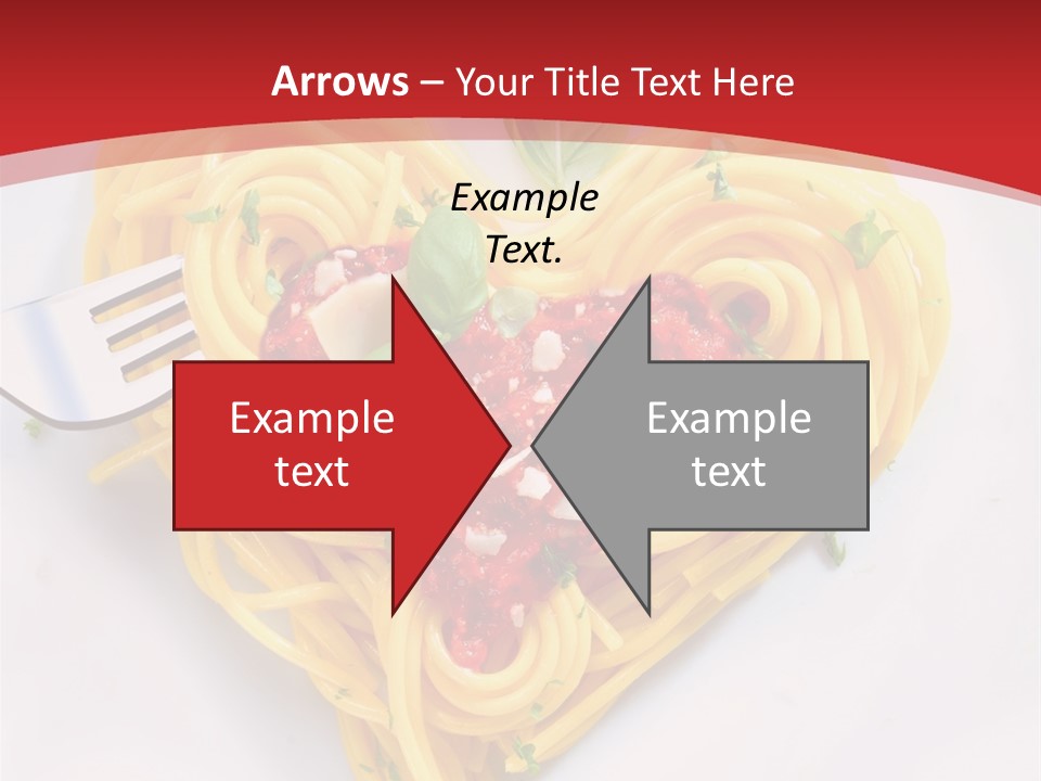 A Plate Of Spaghetti With A Heart Shaped Fork On It PowerPoint Template