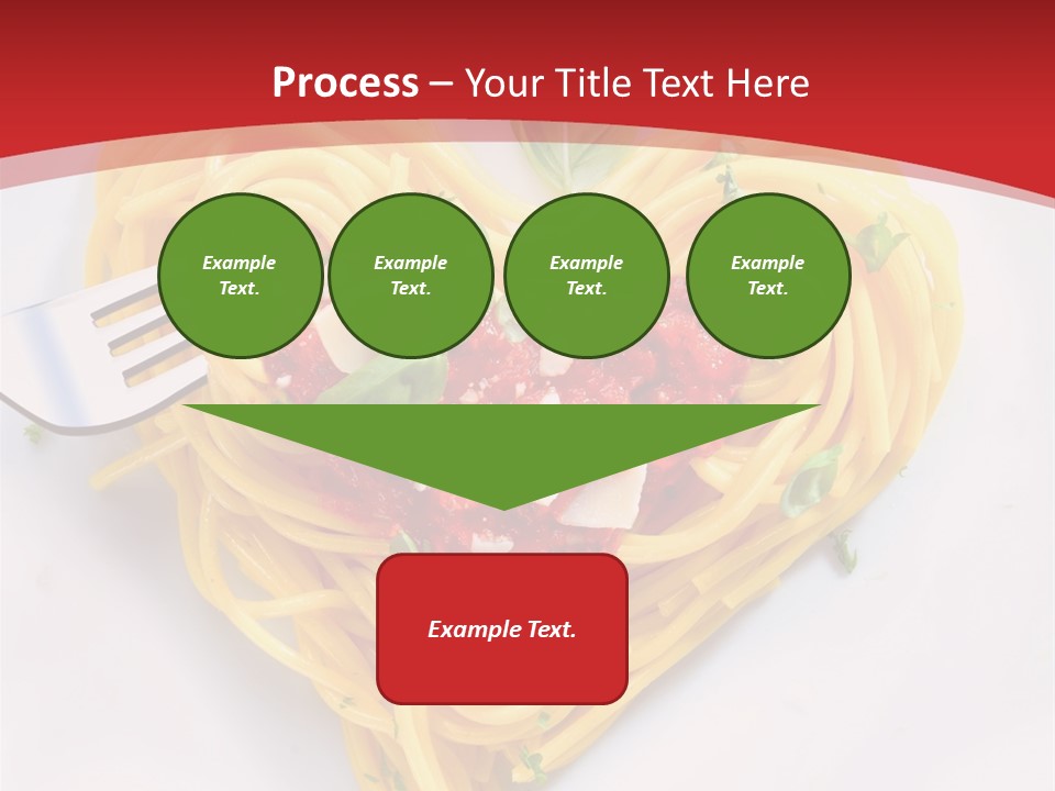 A Plate Of Spaghetti With A Heart Shaped Fork On It PowerPoint Template