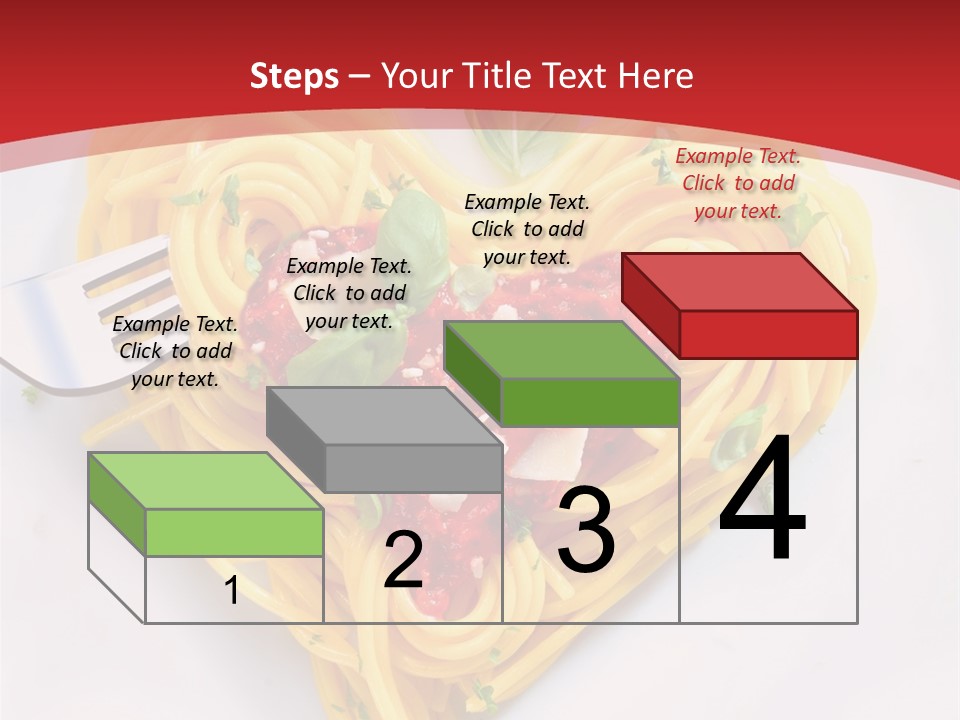 A Plate Of Spaghetti With A Heart Shaped Fork On It PowerPoint Template