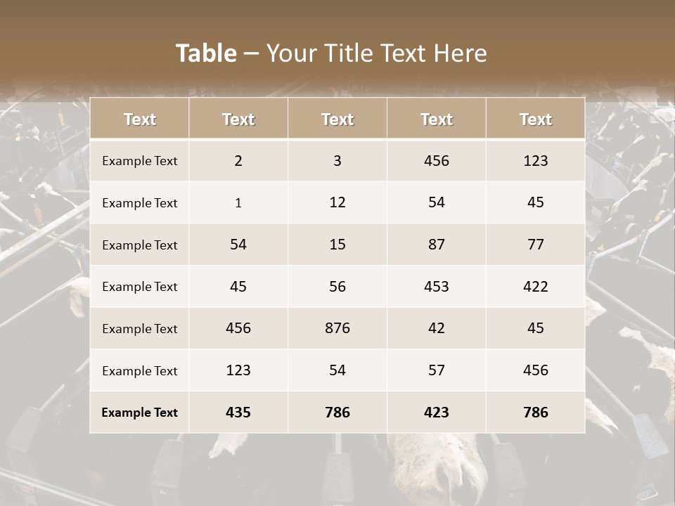 A Large Group Of Cows In A Pen PowerPoint Template