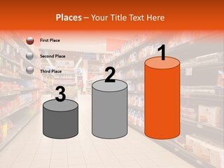 A Grocery Store Aisle With Lots Of Food PowerPoint Template