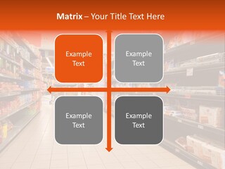 A Grocery Store Aisle With Lots Of Food PowerPoint Template