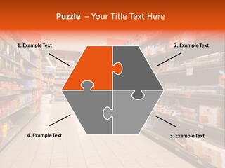 A Grocery Store Aisle With Lots Of Food PowerPoint Template