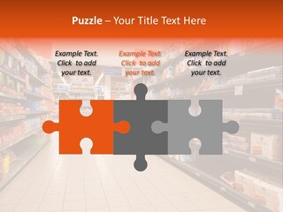 A Grocery Store Aisle With Lots Of Food PowerPoint Template