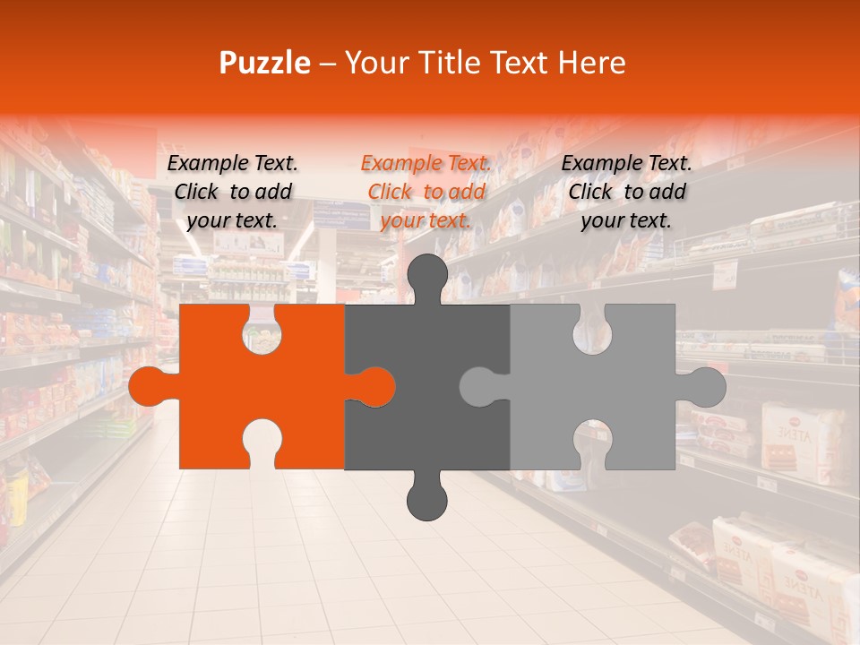 A Grocery Store Aisle With Lots Of Food PowerPoint Template