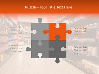 A Grocery Store Aisle With Lots Of Food PowerPoint Template