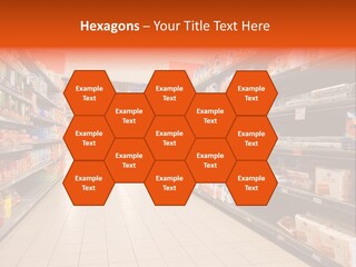 A Grocery Store Aisle With Lots Of Food PowerPoint Template