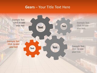 A Grocery Store Aisle With Lots Of Food PowerPoint Template