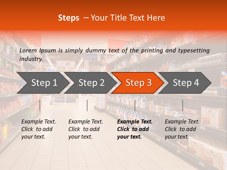 A Grocery Store Aisle With Lots Of Food PowerPoint Template
