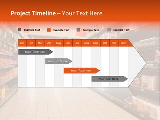 A Grocery Store Aisle With Lots Of Food PowerPoint Template