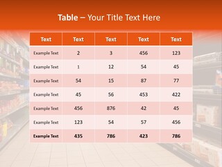 A Grocery Store Aisle With Lots Of Food PowerPoint Template