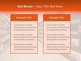 A Grocery Store Aisle With Lots Of Food PowerPoint Template